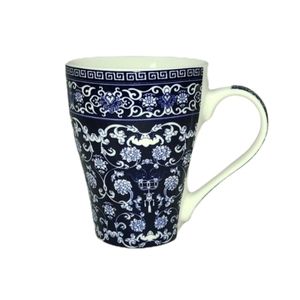 YOUCCI porcelain dark navy and white coffee tea cup